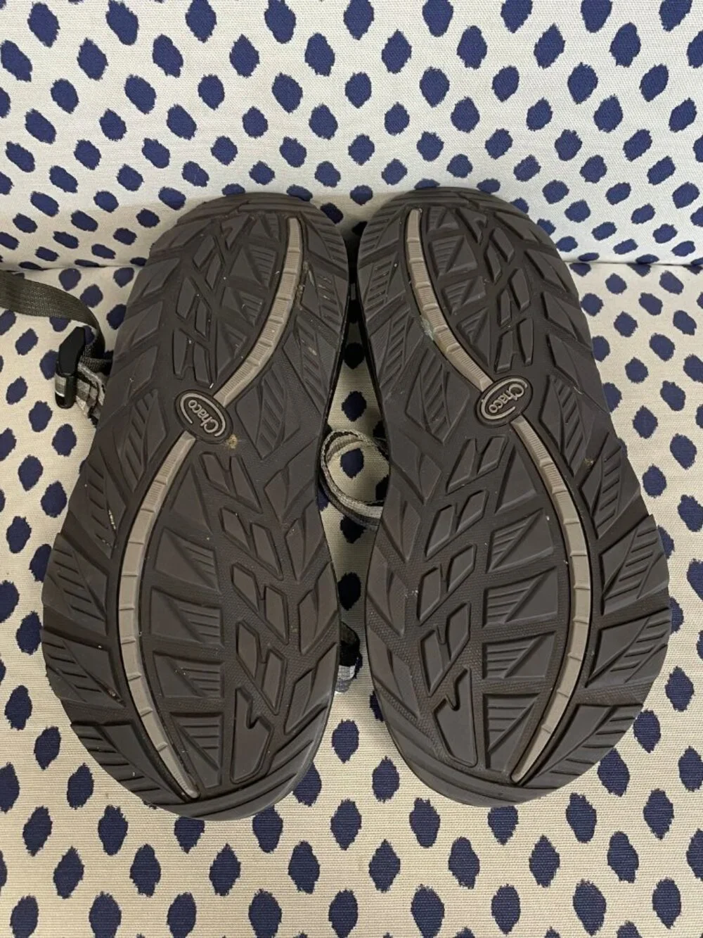 Mens Gray Stripe Chaco Sandals Size 9
